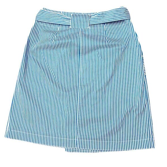 Tommy Hilfiger Wrap Nautical Blue White Stripes Printed Belted Skort Sz 2 NWOT - Picture 8 of 12